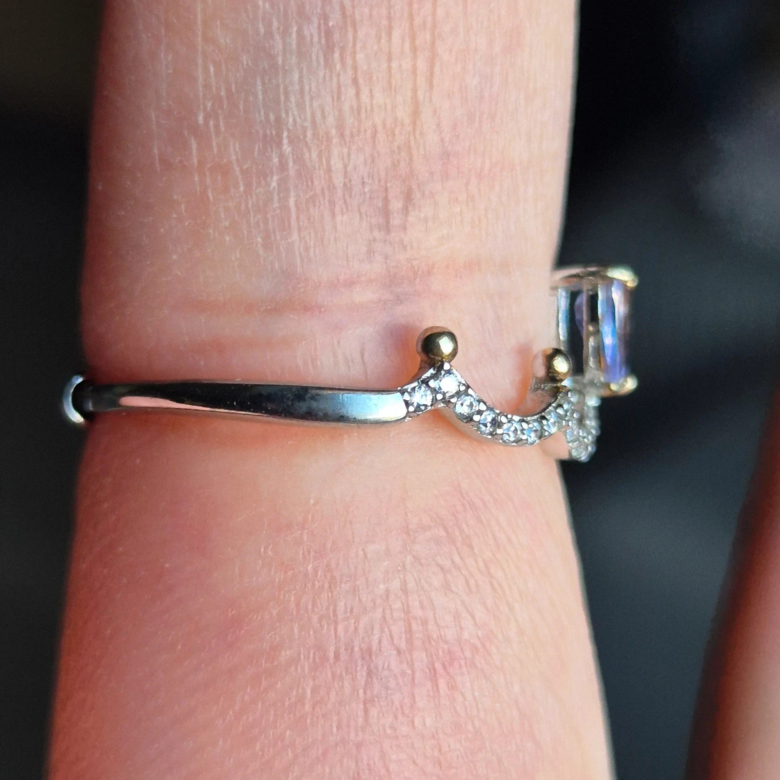 Natural Tanzanite S925 silver ring – photo 2